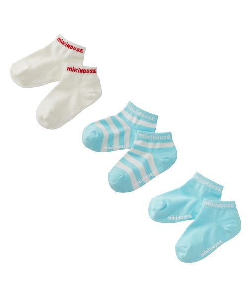 MIKI HOUSE（ミキハウス）の「【WEB限定】ローカットソックスパック３足セット（ソックス/靴下・キッズ・ブルー/ネイビー/イエロー/パープル/レッド/グリーン/ピンク/ライトグリーン・11-13cm/13-15cm/15-17cm/17-19cm）」の5枚目の写真