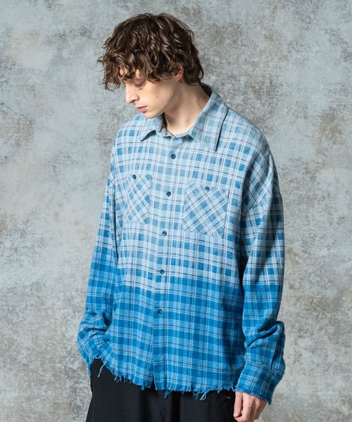 セール】Bleach Check Shirt / ブリーチチェックシャツ（シャツ