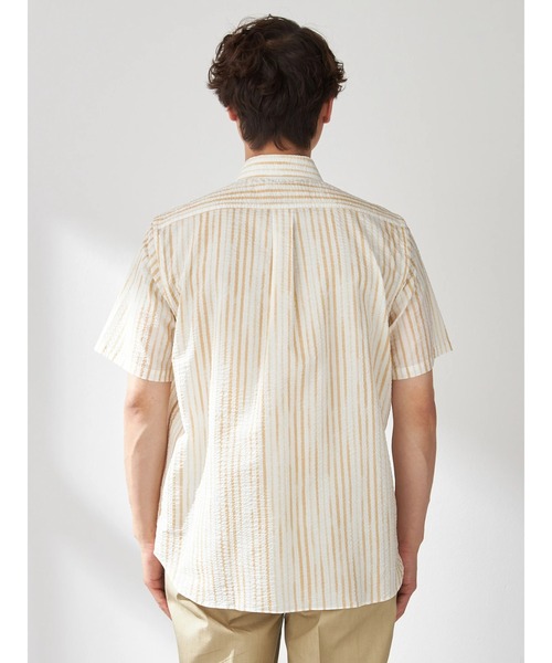 McGREGOR（マックレガー）の「手書き風ストライプシャツ（シャツ/ブラウス・メンズ・ベージュ/ネイビー・M/L/XL）」の5枚目の写真