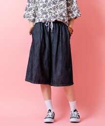 a.p.o.v. 無加工デニムワイドハーフパンツ