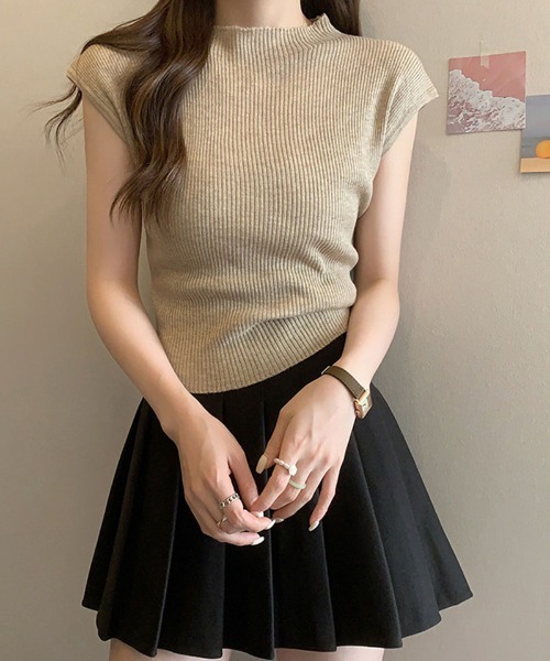 shoppinggo(ショッピングゴー)の「サマーニット 後ろリボン 背中あき(シャツ/ブラウス・レディース・ベージュ/ブラック/ホワイト/キャメル/ピンク・FREE)」の4枚目の写真