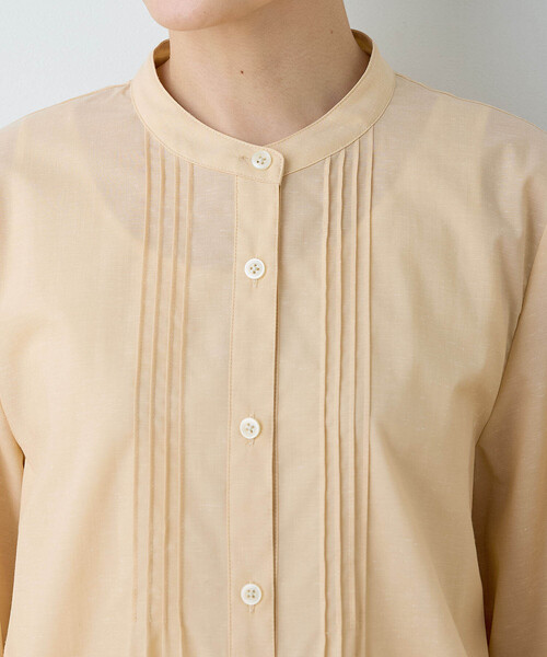 DECOY SINCE 1981（デコイシンスイチキュウハチイチ）の「ピンタックボリュームスリーブリネン混ブラウス（シャツ/ブラウス・レディース・グリーン/オレンジ/ネイビー・9号/11号/13号/15号/17号）」の7枚目の写真