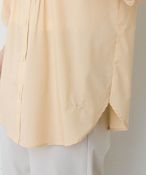 DECOY SINCE 1981（デコイシンスイチキュウハチイチ）の「ピンタックボリュームスリーブリネン混ブラウス（シャツ/ブラウス・レディース・グリーン/オレンジ/ネイビー・9号/11号/13号/15号/17号）」の9枚目の写真