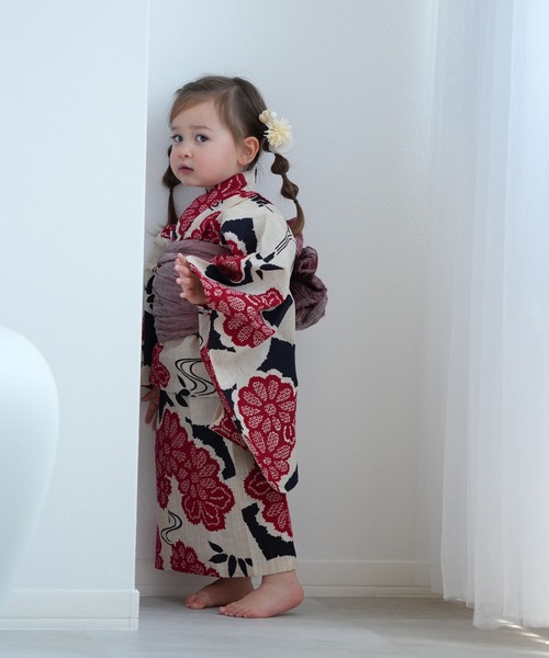 utatane（ウタタネ）の「キッズ浴衣3点セット 女の子 utatane×注染工房