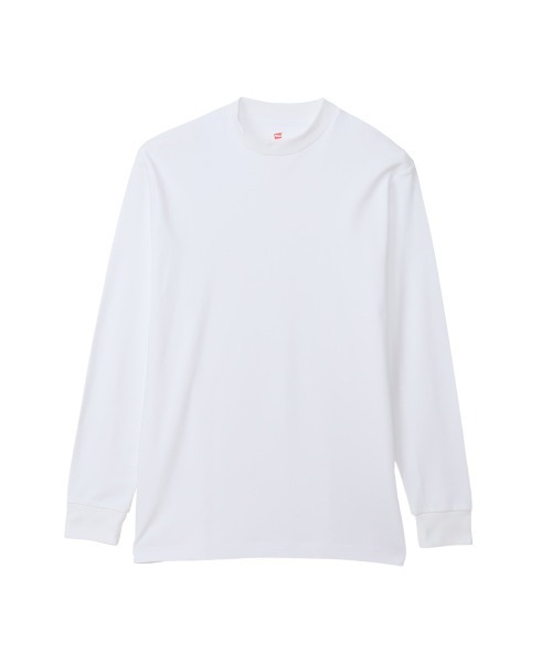 HANES(ヘインズ)の「Hanes/ヘインズ LONG SLEEVE CREW NECK(Tシャツ/カットソー・メンズ・ホワイト/ブラック・XL/L/M)」の1枚目の写真