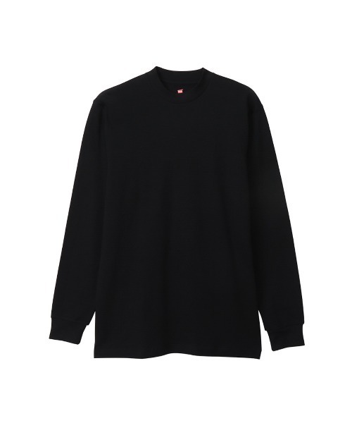 HANES(ヘインズ)の「Hanes/ヘインズ LONG SLEEVE CREW NECK(Tシャツ/カットソー・メンズ・ホワイト/ブラック・XL/L/M)」の2枚目の写真