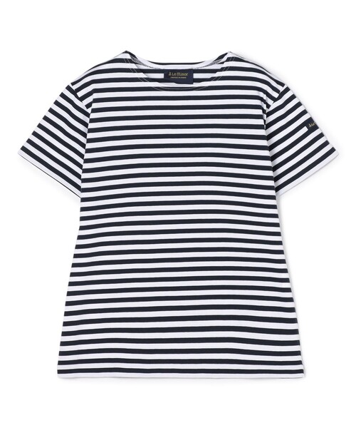 Leminor ハーフスリーブボーダーカットソー（Tシャツ/カットソー