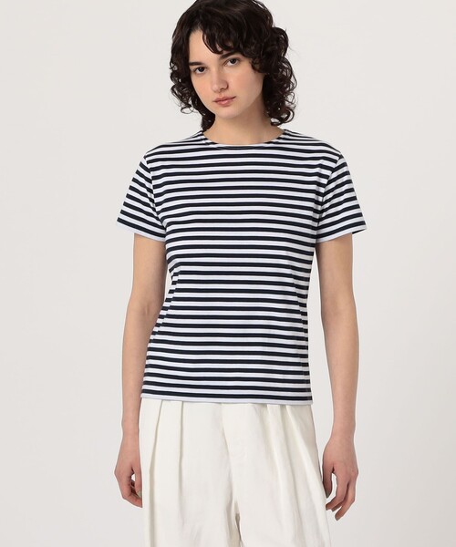 tシャツ Leminor ハーフスリーブボーダーカットソー レディース Le Minor tシャツ Leminor ハーフスリーブボーダーカットソー