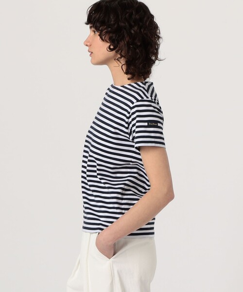 Leminor ハーフスリーブボーダーカットソー（Tシャツ/カットソー