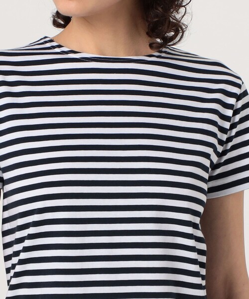 Leminor ハーフスリーブボーダーカットソー（Tシャツ/カットソー
