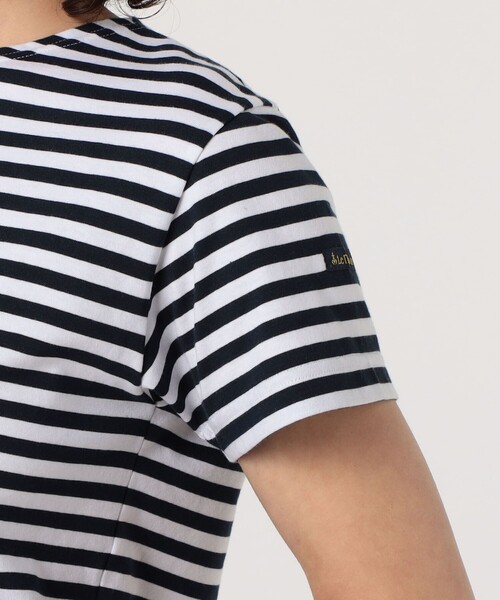 Leminor ハーフスリーブボーダーカットソー（Tシャツ/カットソー