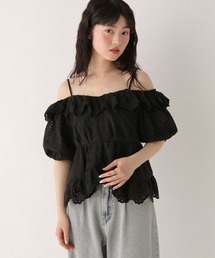 Heather | パンチングオフショルブラウス　575764(シャツ/ブラウス)