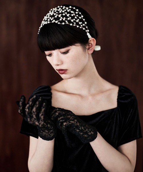【格安saleスタート】 パールデザインヘッドドレス（カチューシャ）｜etoll.（エトル ヘアアクセサリー