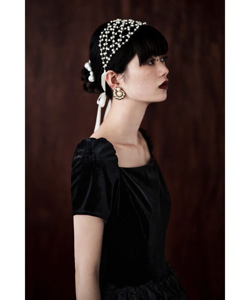 Simone Rocha パールカチューシャ ヘッドドレス スナップ】ヘアアクセの傾向はカチューシャに 「シモーネ ロシャ