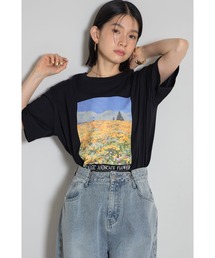 フラワーフォトプリントTシャツ