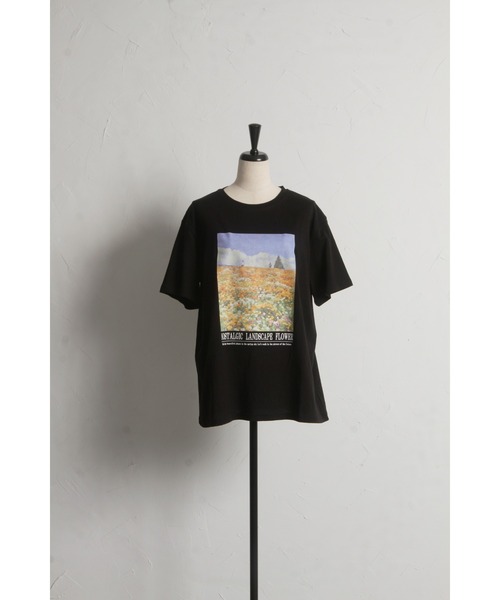 &. NOSTALGIA(アンドドットノスタルジア)の「フラワーフォトプリントTシャツ(Tシャツ/カットソー・レディース・ブラック/オフホワイト・M)」の14枚目の写真