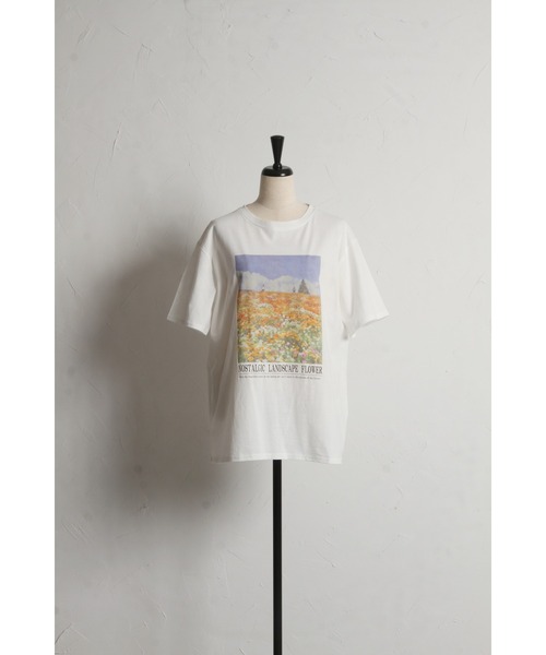 &. NOSTALGIA(アンドドットノスタルジア)の「フラワーフォトプリントTシャツ(Tシャツ/カットソー・レディース・ブラック/オフホワイト・M)」の15枚目の写真