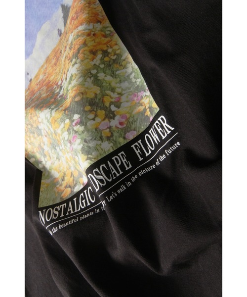 &. NOSTALGIA(アンドドットノスタルジア)の「フラワーフォトプリントTシャツ(Tシャツ/カットソー・レディース・ブラック/オフホワイト・M)」の21枚目の写真
