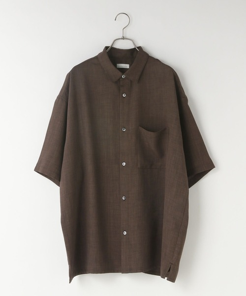 LOWRYS FARM（ローリーズファーム）の「バスケットステッチシャツＳＳ　 523877（シャツ/ブラウス・メンズ・ブラウン/チャコールグレー・MEDIUM/LARGE）」の3枚目の写真