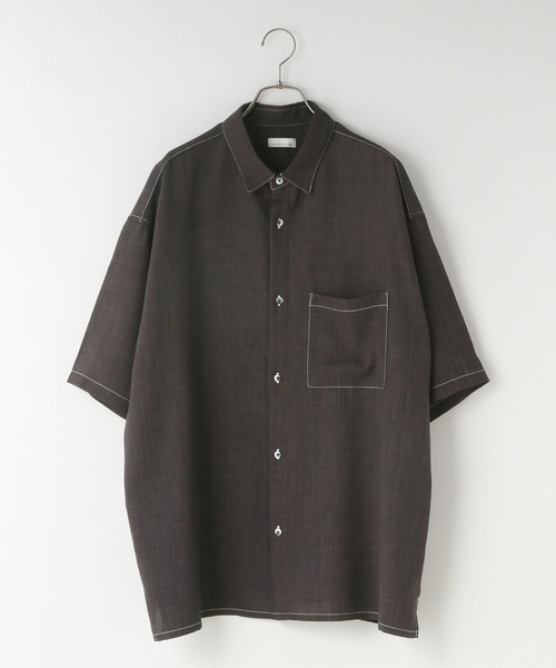 LOWRYS FARM（ローリーズファーム）の「バスケットステッチシャツＳＳ　 523877（シャツ/ブラウス・メンズ・ブラウン/チャコールグレー・MEDIUM/LARGE）」の12枚目の写真
