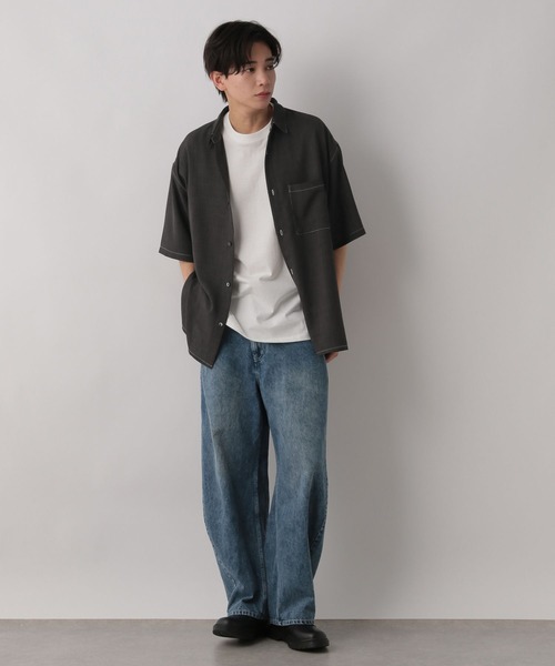 LOWRYS FARM（ローリーズファーム）の「バスケットステッチシャツＳＳ　 523877（シャツ/ブラウス・メンズ・ブラウン/チャコールグレー・MEDIUM/LARGE）」の22枚目の写真
