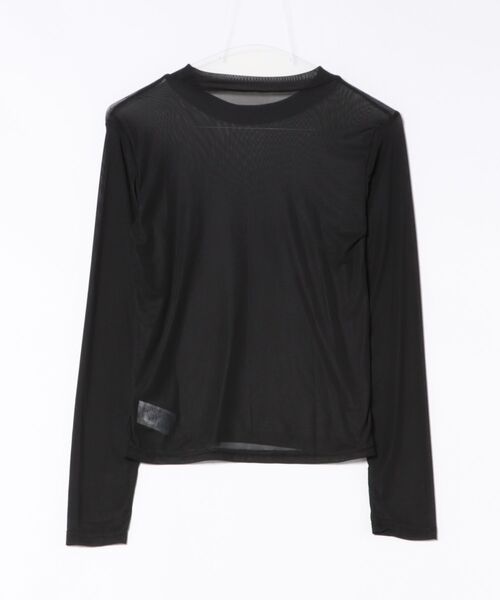 WEGO(ウィゴー)の「WEGO/シースルーレイヤードトップス/カラフルシアートップス春夏秋長袖(Tシャツ/カットソー・レディース・ブラック/イエロー/パープル/ホワイト/グリーン/ピンク・FREE)」の13枚目の写真