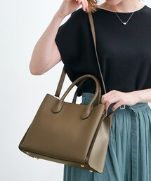 grove | 【人間工学】中仕切りバイカラー2WAYトート(トートバッグ)