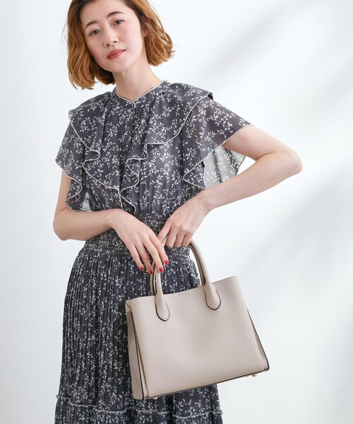 grove（グローブ）の「【人間工学】中仕切りバイカラー2WAYトート（トートバッグ・レディース・ピンク系/ライトグレー系4/グレー系その他5/ブラック系4・00）」の5枚目の写真