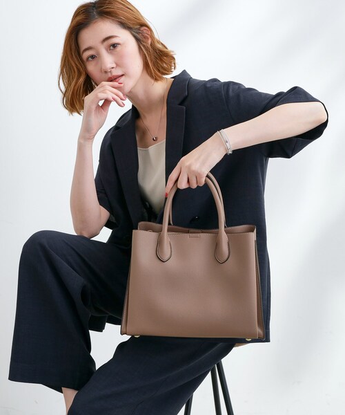 grove（グローブ）の「【人間工学】中仕切りバイカラー2WAYトート（トートバッグ・レディース・ピンク系/ライトグレー系4/グレー系その他5/ブラック系4・00）」の11枚目の写真