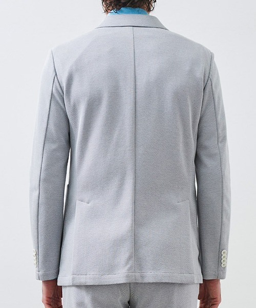 g-stage（ジーステージ）の「清涼＆吸水速乾 バーズアイ ストレッチ テーラードジャケット（セットアップ・メンズ・ライトブルー/ベージュ/ライトグレー・44/48/46/50）」の14枚目の写真