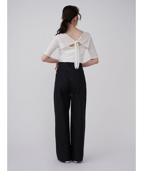 LAGUNAMOON（ラグナムーン）の「2WAYリボンシアーカットプルオーバー（Tシャツ/カットソー・レディース・ブラック/ホワイト/クリーム・FREE）」の6枚目の写真