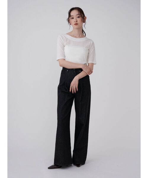 LAGUNAMOON（ラグナムーン）の「2WAYリボンシアーカットプルオーバー（Tシャツ/カットソー・レディース・ブラック/ホワイト/クリーム・FREE）」の7枚目の写真