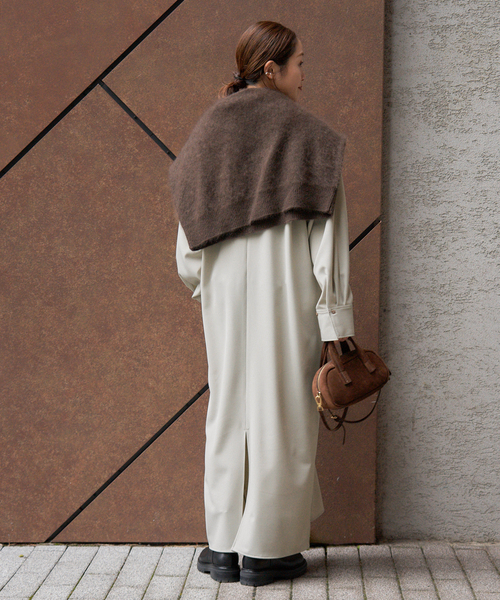 JOURNAL STANDARD（ジャーナルスタンダード）の「ウーリッシュツイルハーフジップワンピース（ワンピース・レディース・チャコールグレー/アイボリー/ネイビー・FREE）」の13枚目の写真