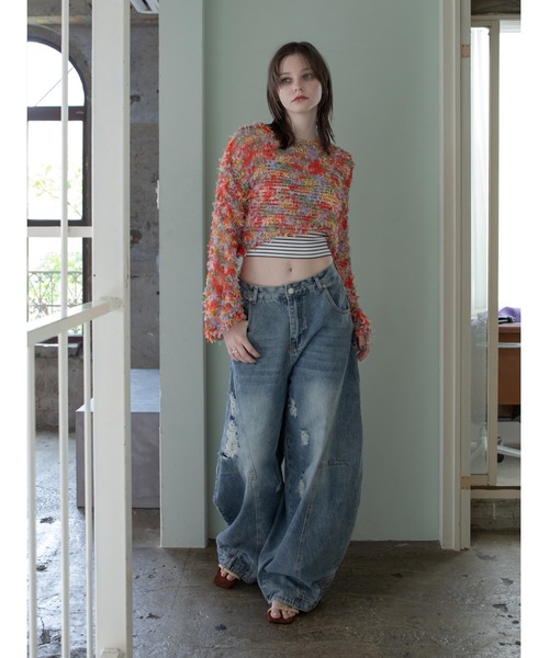 新品！Plage Washable Washi Mix ニット ミックスカラーハーフZIPニット(FREE BLACK): : ウィメンズ｜PUBLIC