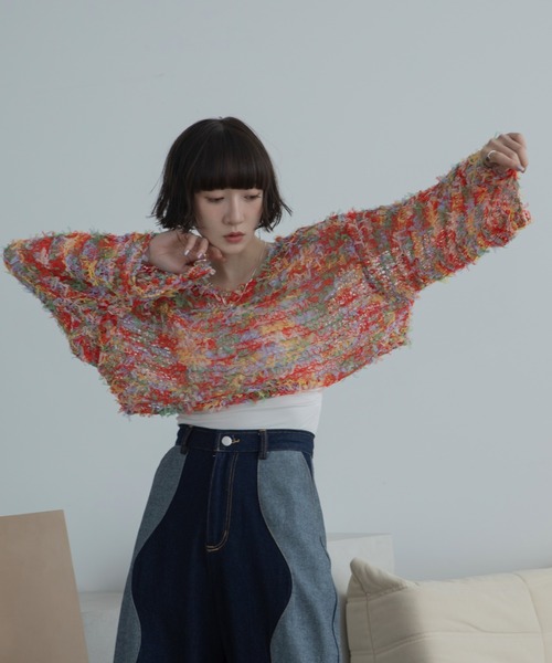 GRANCY 24awニット MARNI(マルニ) 24AW刺繍デザインニットGCMD0548Q0 GCMD0548Q0 ピンク