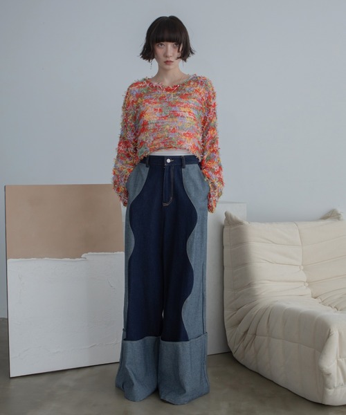 GRANCY 24awニット セール】MIXカラーショート丈ニット（ニット/セーター）｜VACANCY