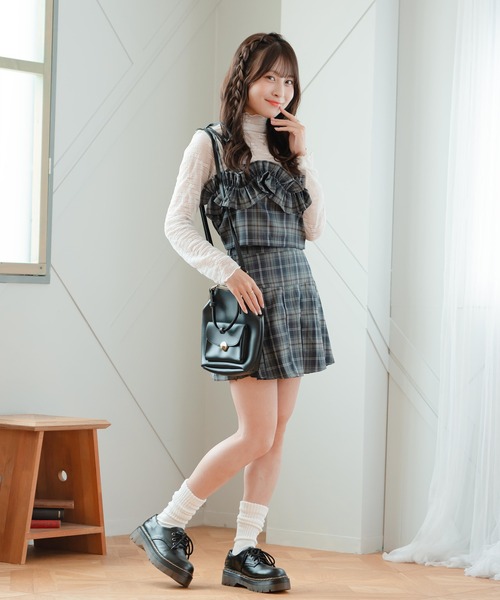 ＆ellecy カレイドスコープスカート 23AW＊Wings掲載＊【ウォッシャブル】パンサージャカード