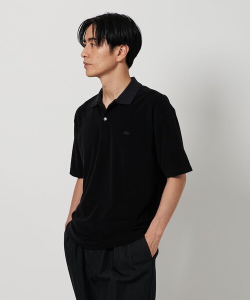 【美品】BEAUTY&YOUTH コットン　ポロシャツ　Lサイズ LACOSTE for BEAUTY&YOUTH＞ 1トーン パイル ポロシャツ