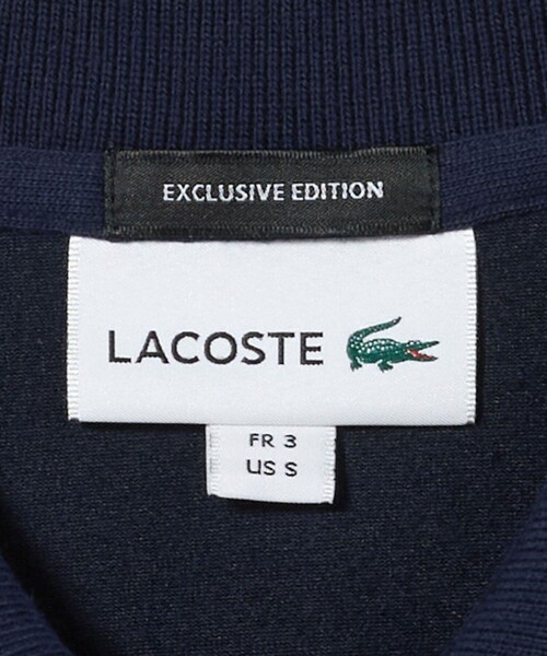 LACOSTE beauty&youth別注1トーンポロシャツブラック黒ワニ LACOSTE for BEAUTY&YOUTH＞ 1トーン ポロシャツ