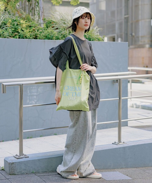 LAKOLE（ラコレ）の「ナイロンアソートロゴトートバッグ / 572695（トートバッグ・レディース・グレー/ネイビー/ライトグリーン・FREE）」の18枚目の写真