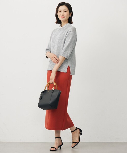 J.PRESS Ladies(J.プレス レディス)の「STARFALL ラメ ニット(ニット/セーター・レディース・ベージュ系/ライトグレー系/ダークブラウン系・SMALL)」の10枚目の写真