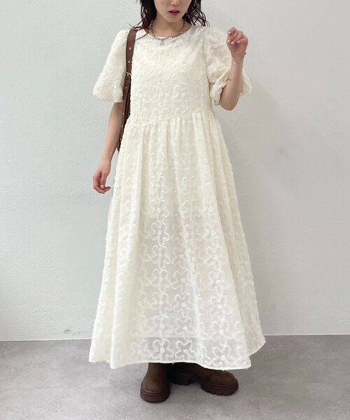 3色展開】フラワーレースワンピース（ワンピース）｜w closet（ダブル