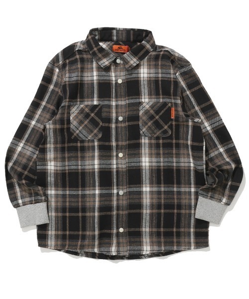 KRIFF MAYER Kid's Collection（クリフメイヤーキッズコレクション）の「ハッピーチェックシャツ（シャツ/ブラウス・キッズ・レッド/ブラック/オフホワイト/カーキ・140/130/120/150/170/160）」の2枚目の写真