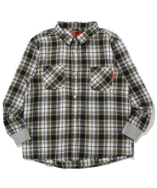 KRIFF MAYER Kid's Collection（クリフメイヤーキッズコレクション）の「ハッピーチェックシャツ（シャツ/ブラウス・キッズ・レッド/ブラック/オフホワイト/カーキ・140/130/120/150/170/160）」の16枚目の写真