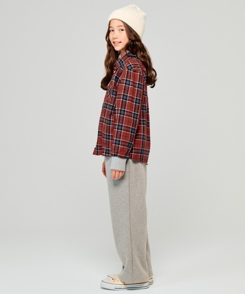 KRIFF MAYER Kid's Collection（クリフメイヤーキッズコレクション）の「ハッピーチェックシャツ（シャツ/ブラウス・キッズ・レッド/ブラック/オフホワイト/カーキ・140/130/120/150/170/160）」の7枚目の写真