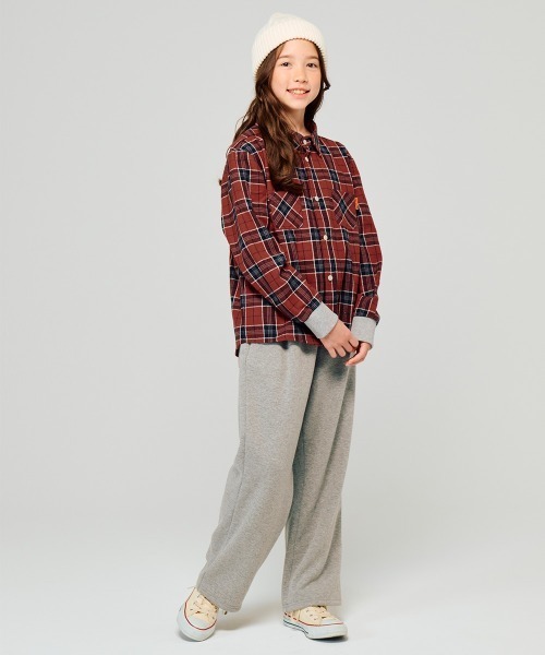 KRIFF MAYER Kid's Collection（クリフメイヤーキッズコレクション）の「ハッピーチェックシャツ（シャツ/ブラウス・キッズ・レッド/ブラック/オフホワイト/カーキ・140/130/120/150/170/160）」の8枚目の写真