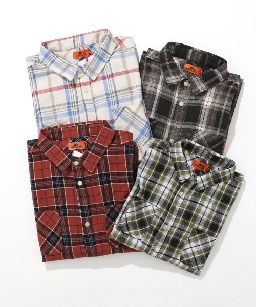 KRIFF MAYER Kid's Collection（クリフメイヤーキッズコレクション）の「ハッピーチェックシャツ（シャツ/ブラウス・キッズ・レッド/ブラック/オフホワイト/カーキ・140/130/120/150/170/160）」の22枚目の写真