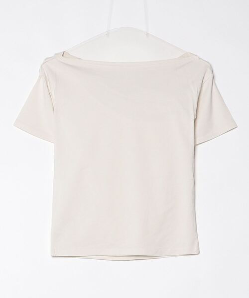 DIP IN CHOCOLATE(ディップインチョコレート)の「ドレープオフショルTシャツ【DIP IN CHOCOLATE】(Tシャツ/カットソー・レディース・ブラック/クリーム/ピンク・F)」の4枚目の写真