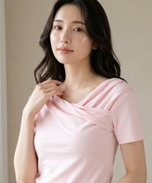 ドレープオフショルTシャツ【DIP IN CHOCOLATE】