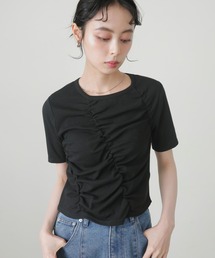 シャーリングギャザーTシャツ